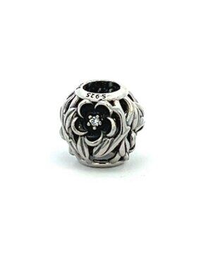 Pandora S925 ALE #791409 Mystic Floral flower slide bead Charm NEW